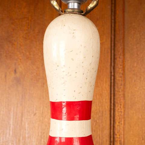 #54596 Repurposed Vintage Bowling Pin Table Lamp image 4