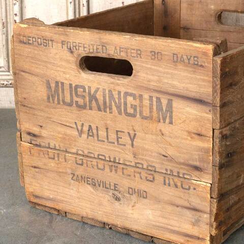 #54604 Muskingum Valley Fruit Growers Wood Crate image 2
