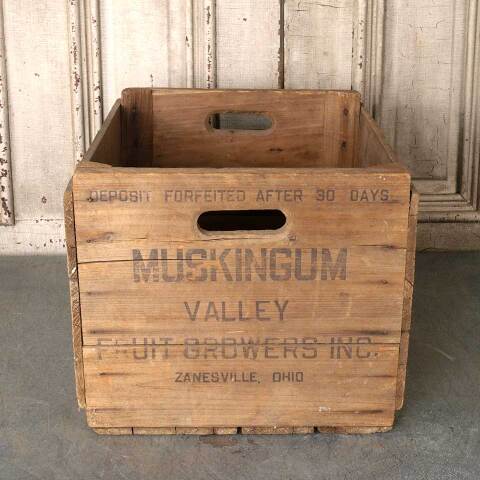 #54604 Muskingum Valley Fruit Growers Wood Crate image 4