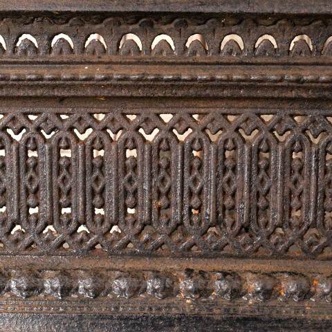 #54621 20x11 Antique Cast Iron Fireplace Fender image 5
