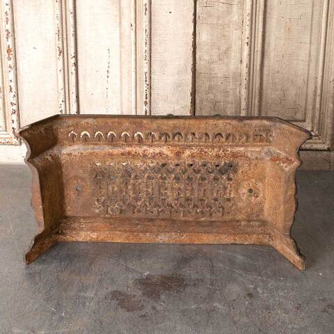 #54621 20x11 Antique Cast Iron Fireplace Fender image 7