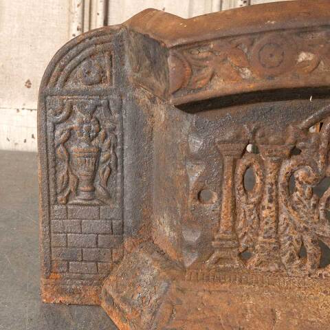 #54622 20x11 Antique Cast Iron Fireplace Fender image 2