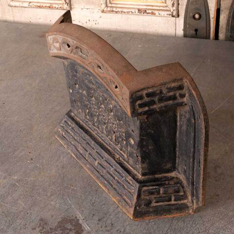 #54623 16x10 Antique Cast Iron Fireplace Fender image 6