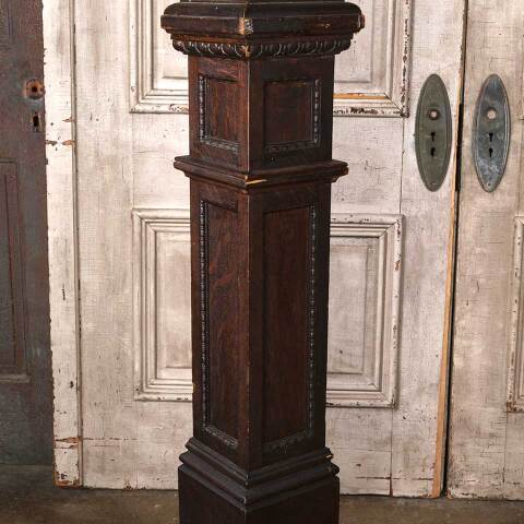 #54625 52" Antique Oak Staircase Newel Post image 3