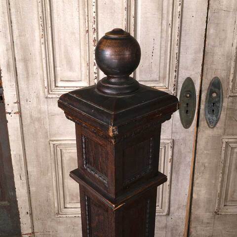#54625 52" Antique Oak Staircase Newel Post image 4