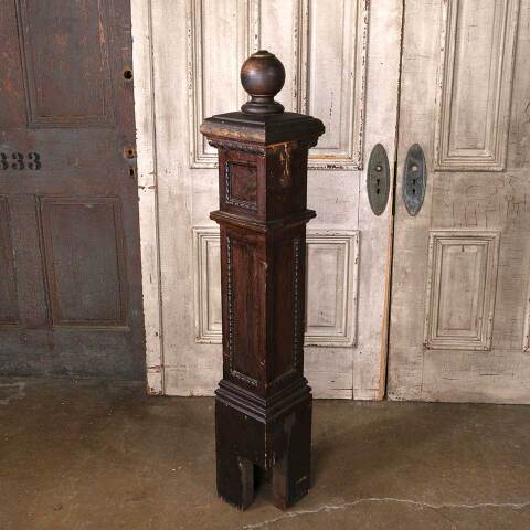 #54625 52" Antique Oak Staircase Newel Post image 5