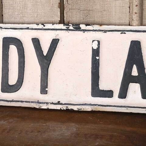 #54636 Antique LINDY LANE Metal Street Sign image 4