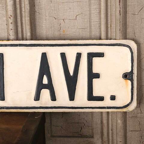 #54639 Antique JEFFERSON AVE. Metal Street Sign image 4
