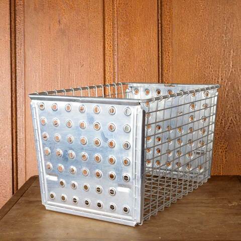 #54644 Vintage Metal Wire Gym Locker Room Basket image 5