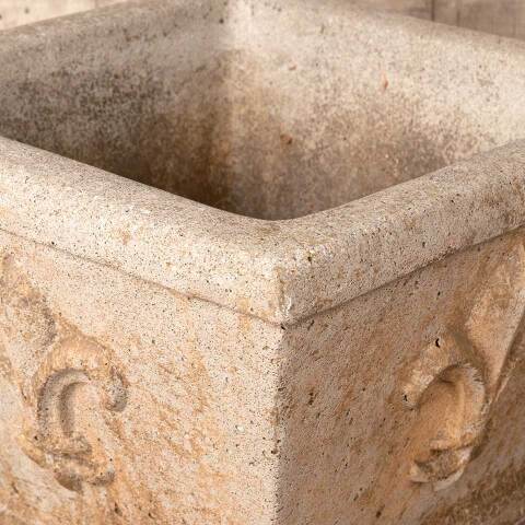 #54649 14x14 Cast Concrete Garden Urn Planter image 4