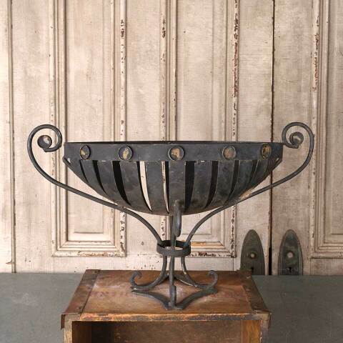 #54656 Decorative Wrought Iron Urn Basket image 7