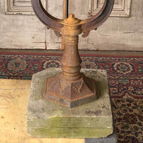 #54676 Antique Cast Iron Garden Urn & Pedestal image 2