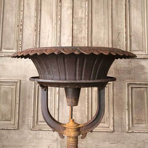 #54676 Antique Cast Iron Garden Urn & Pedestal image 3