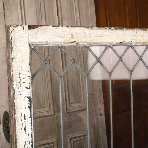 #54685 41x25 Antique Leaded Glass Window Sash image 8