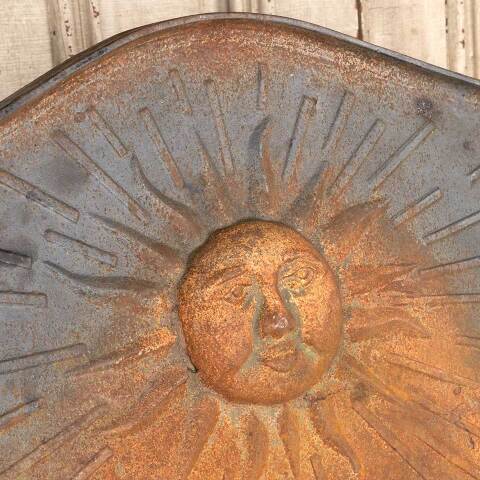 #54688 24x18 Cast Iron Fireplace Sun Fireback Panel image 2