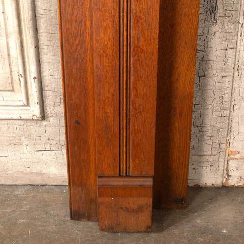 #54689 60x48 Antique Oak Wood Fireplace Mantel image 7