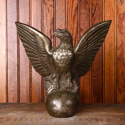8" Antique Cast Iron Bald Eagle Ornament