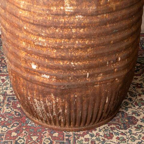 #54700 21x31 Antique Rusty Metal Barrel image 3