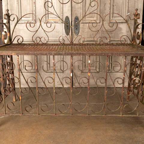 #54702 54x50 Antique Wrought Iron Garden Table image 7