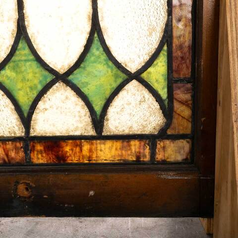 #54706 24x37 Antique Stained Glass Window image 3