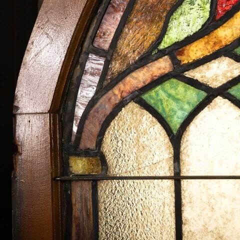 #54706 24x37 Antique Stained Glass Window image 4