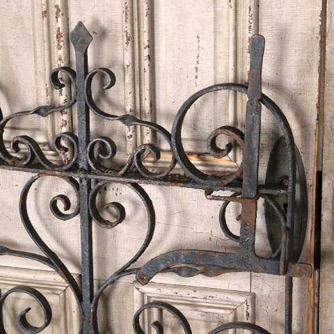 #54711 45x35 Antique Wrought Iron Garden Gate image 2