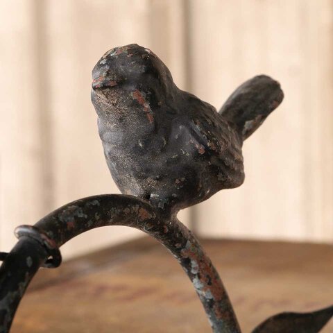 #54712 Wrought Iron Wall Mount Bird Plant Hook image 3