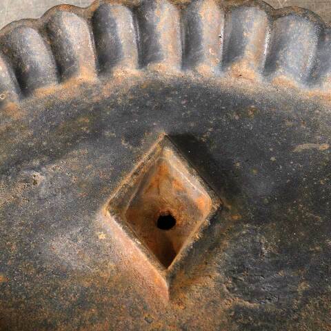 #54717 Antique Cast Iron Boot Scraper Mud Tray image 4