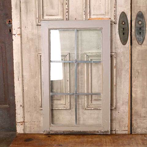 #54740 20x34 Salvaged 6 Lite Leaded Glass Window image 4