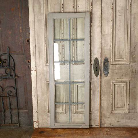 #54741 20x59 Salvaged 10 Lite Leaded Glass Window image 5