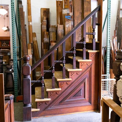 #54785 43x118 Salvaged Antique Victorian Staircase image 2
