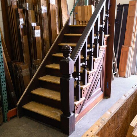 #54785 43x118 Salvaged Antique Victorian Staircase image 7
