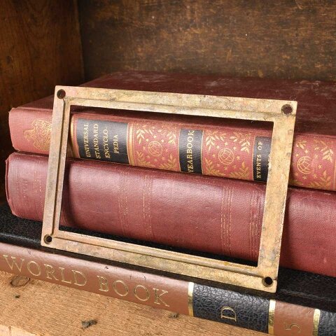 #54806 6x4 Antique Brass Label Holder Hardware image 5