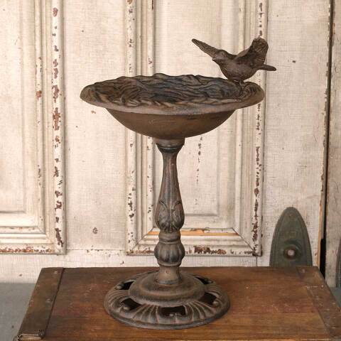 Ornate Cast Iron Bird Bath