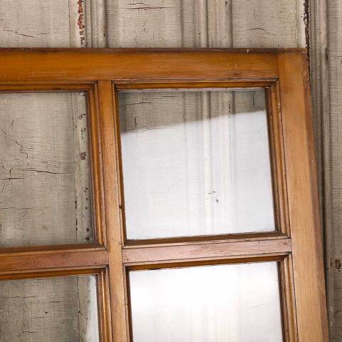 #54851 36x24 Antique 6 Lite Wood Transom Window image 2