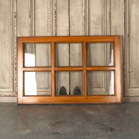 36x24 Antique 6 Lite Wood Transom Window