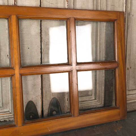 #54860 36x24 Antique 6 Lite Wood Transom Window image 3