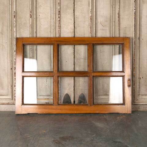 #54860 36x24 Antique 6 Lite Wood Transom Window image 4