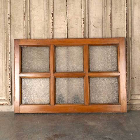 36x24 Antique 6 Lite Wood Transom Window