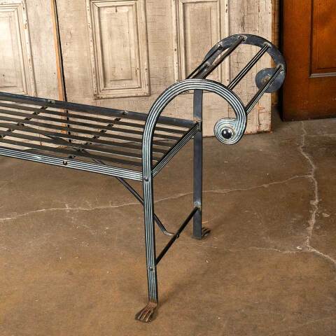 #54874 65" Vintage Metal Garden Patio Bench image 8