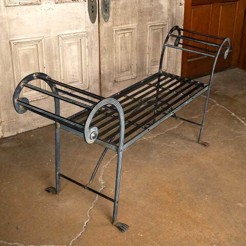 65" Vintage Metal Garden Patio Bench