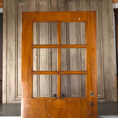 #54879 36x83 Antique 6 Lite Wood Classroom Door image 2