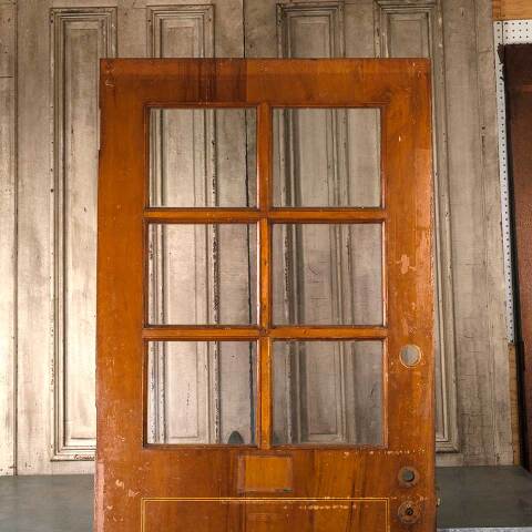 #54880 36x84 Antique 6 Lite Wood Classroom Door image 2