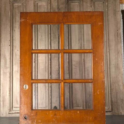 #54880 36x84 Antique 6 Lite Wood Classroom Door image 7