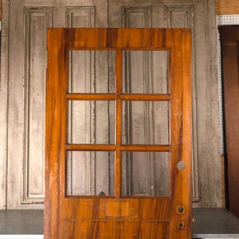 #54885 36x84 Antique Wood 6 Lite Classroom Door image 2