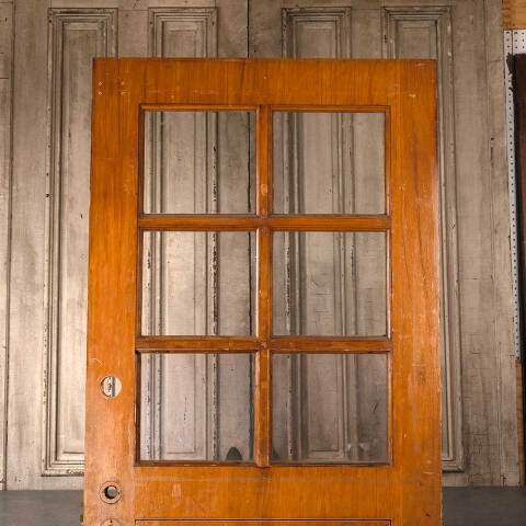 #54885 36x84 Antique Wood 6 Lite Classroom Door image 6