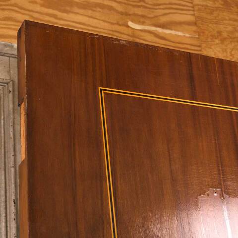 #54887 30x81 Antique Interior Slab Door w/ Inlay image 4