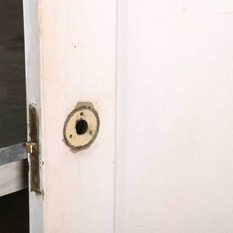#54930 29x83 Antique 1 Panel Wood Interior Door image 4