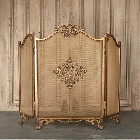 43x37 Folding Metal Fireplace Screen