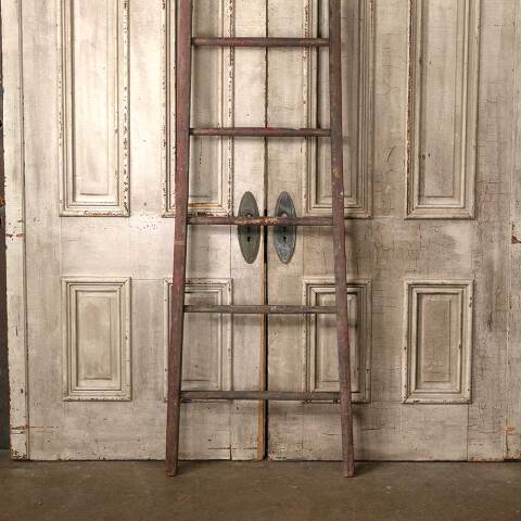 #54950 27x100 Antique 8 Rung Tapered Wood Ladder image 2